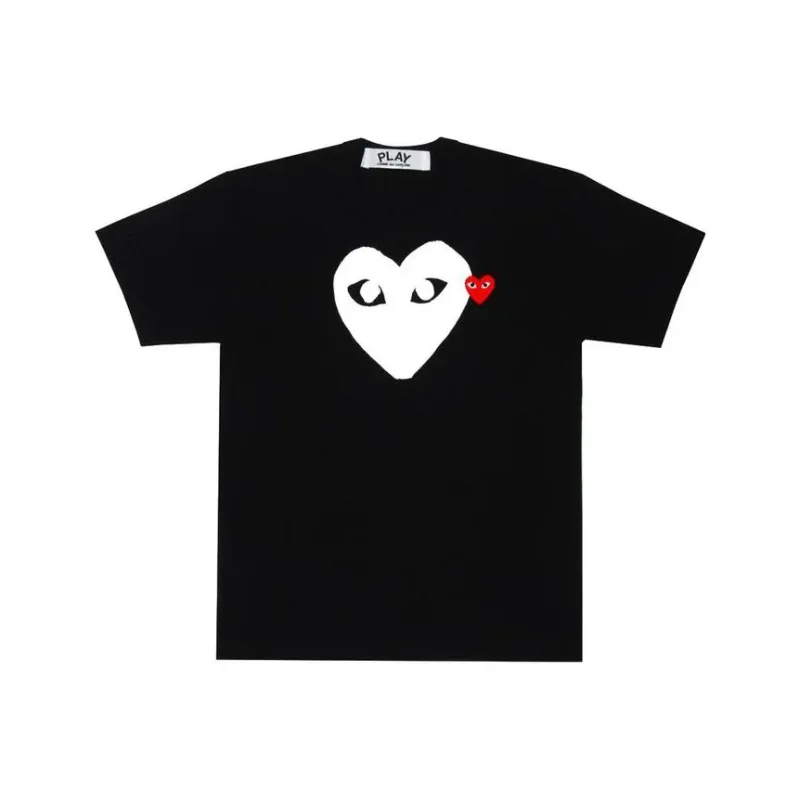 CDG Play T Shirts Unisex Black-0