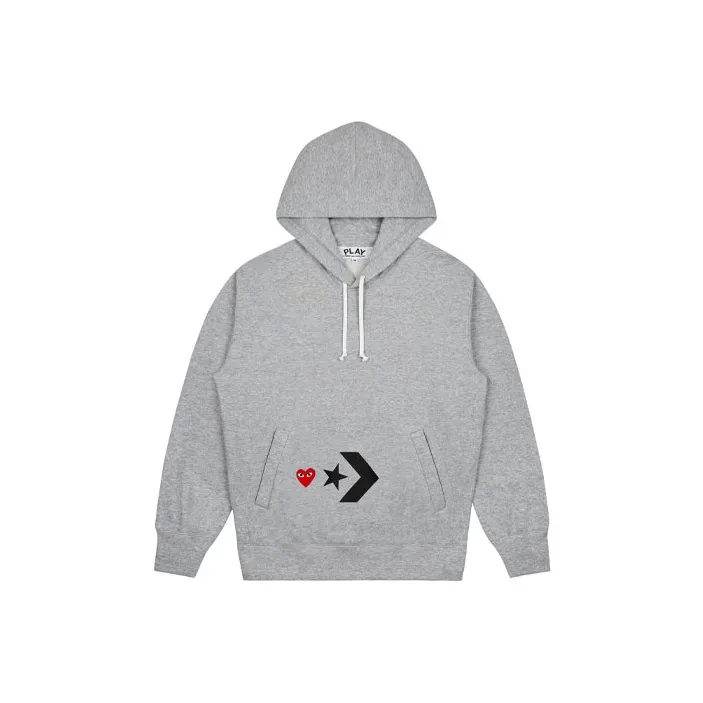 Converse X CDG Play CDG Play X Converse Sweatshirts Men Gray-0