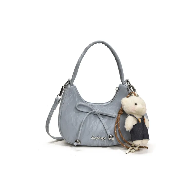 LUVISTRUE PU One Shoulder Handbags Women's Ecru/Silver/Black/Blue/Pink-18