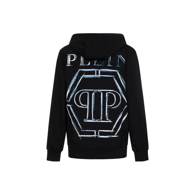 PHILIPP PLEIN Logo Printed Long Sleeved Hoodie-0