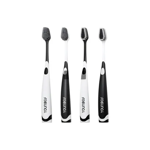 YOUNGELF Clean And Refreshing Toothbrushes Teeth Stain Removal And Whitening For Dental Plaque 4 Pcs Pack