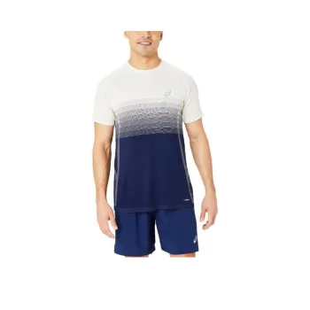Asics SEAMLESS SS T Shirt Men's Blue