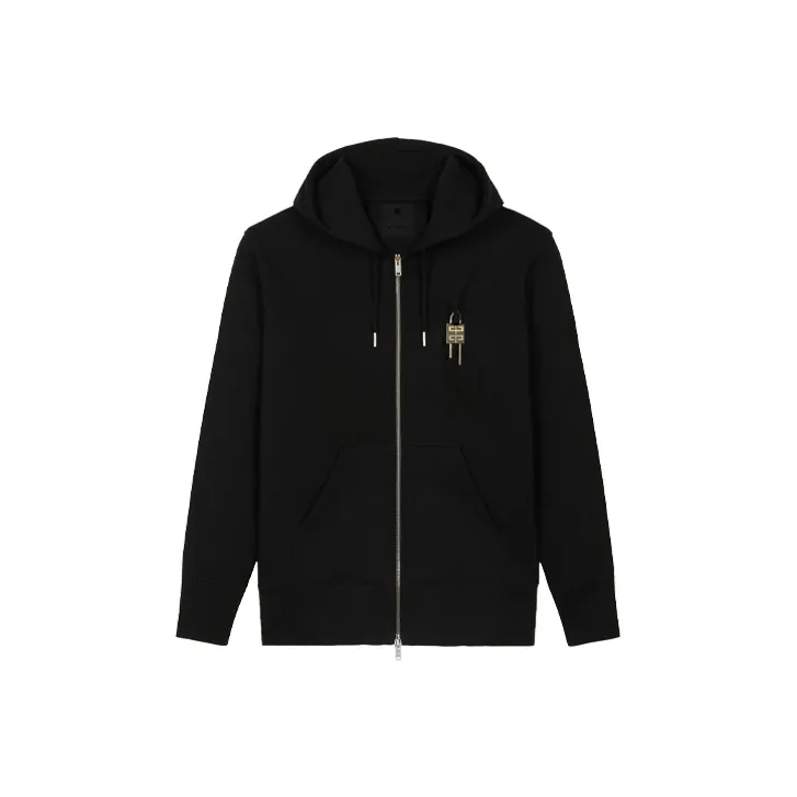 Givenchy Zipped Hoodie With Padlock-0