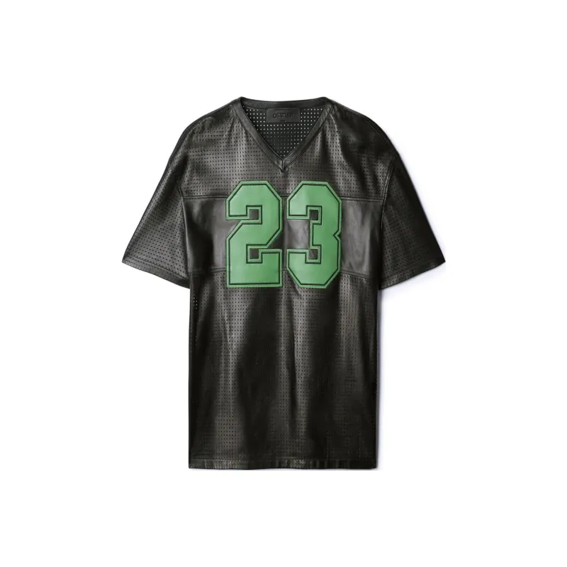 OFF WHITE Natlover Basketball Leather T shirt-0
