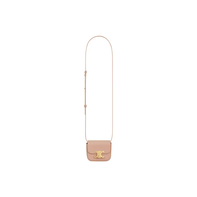 CELINE Claude Cow Leather Shoulder Bag Mini Women's Gummy Peach-1