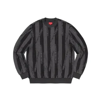 Supreme Textured Stripe Crewneck