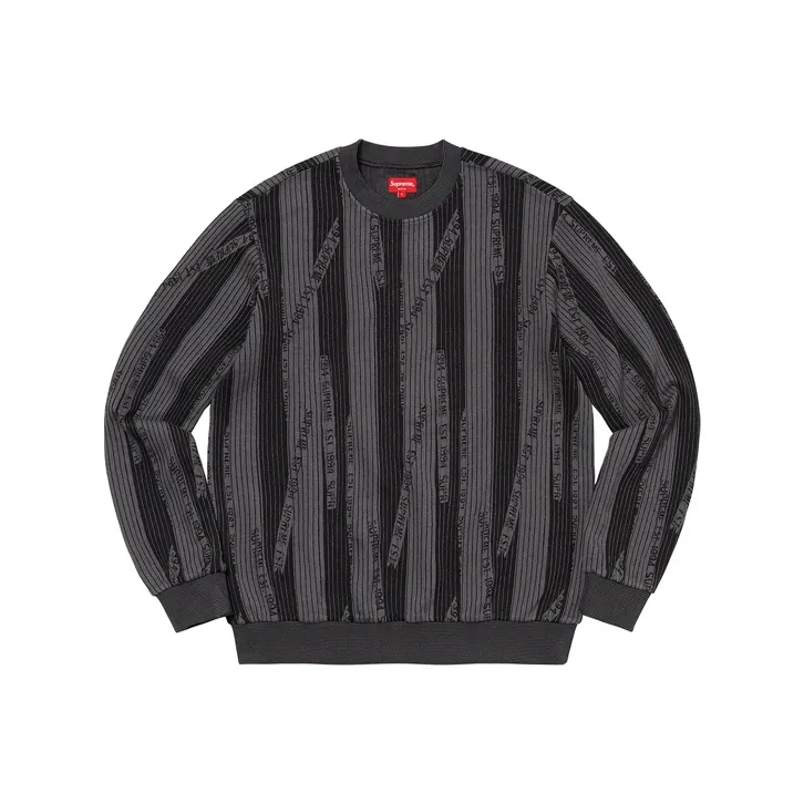Supreme Textured Stripe Crewneck-0