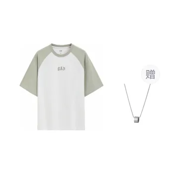 GAP T Shirt Unisex Light Green+Necklace