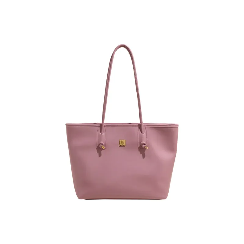 HCXK PU Tote Shoulder Bag Women's Ecru/Black/Purple/Pink-18