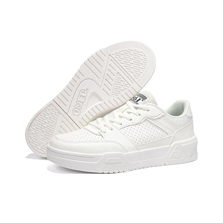 361° Slip Resistant Lightweight Breathable Low Top Skateboard Shoes Women's Feather White-5