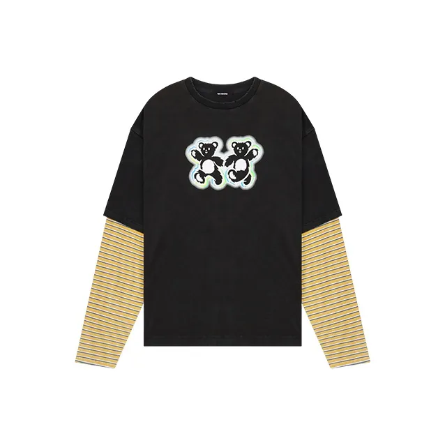 WE11DONE Teddy twins Layered T shirt-0