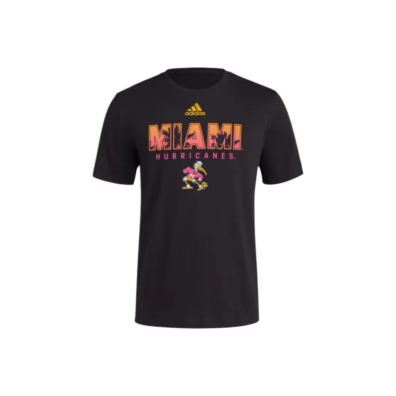Adidas Free Shipping With AdiClub Miami Hurricanes Sideline Tee-0