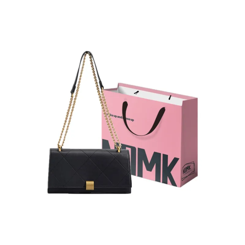 NOMK PU Baguette Bag Chain Small Square Bag Shoulder Bag Crossbody Bag Women's Green/Black/Burgundy-8