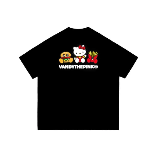 Vandy The Pink x Hello Kitty/, Hello Kitty Collaboration T Shirt Unisex Black