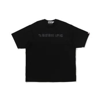 A BATHING APE Logo embroidered T shirt
