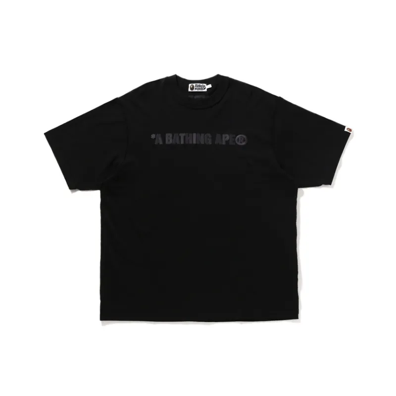 A BATHING APE Logo embroidered T shirt-0