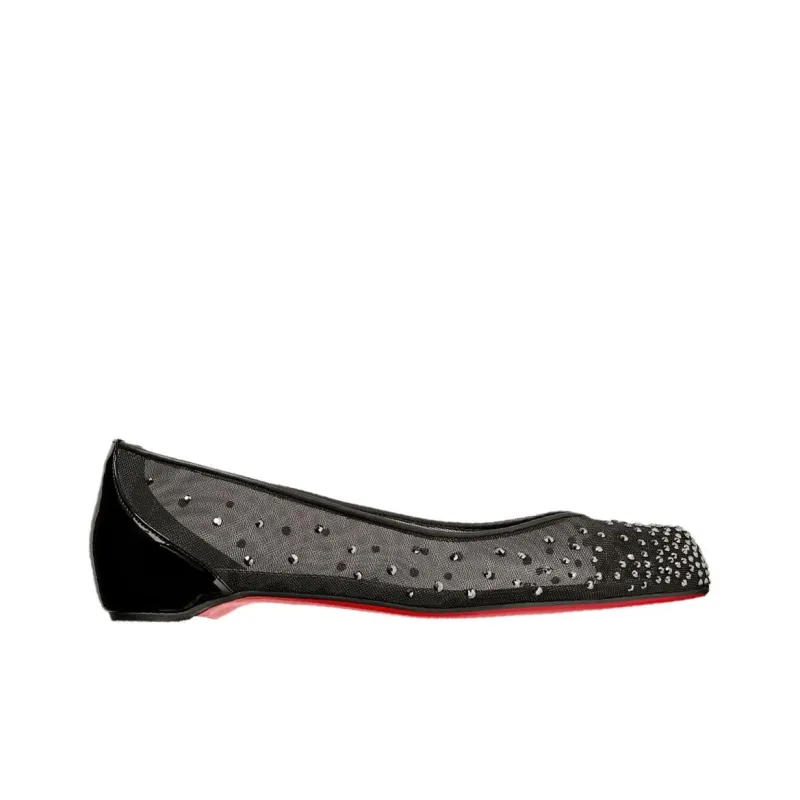 Christian Louboutin x Maison Margiela Marlougiela Strass Casual Single Shoes Women's Black-1