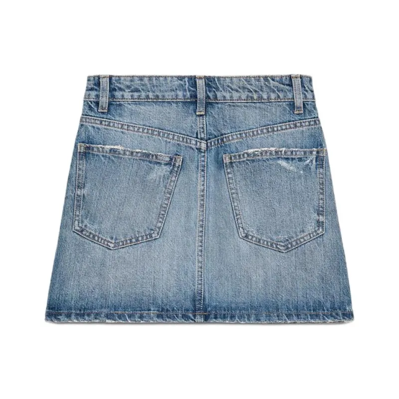 ZARA Trf Denim Short Skirts Women's Blue-1
