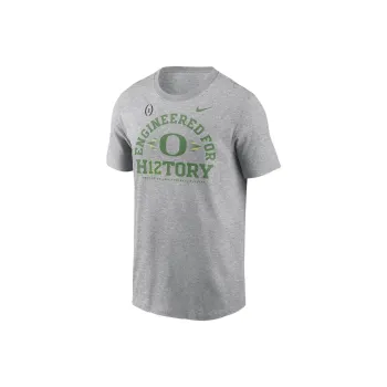 Nike College FW24 Oregon Ducks 2025 Football Playoff Bound Engineered T-Shirt Men's Gray Heather