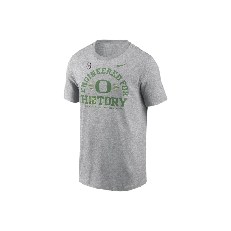Nike College FW24 Oregon Ducks 2025 Football Playoff Bound Engineered T-Shirt Men's Gray Heather-0