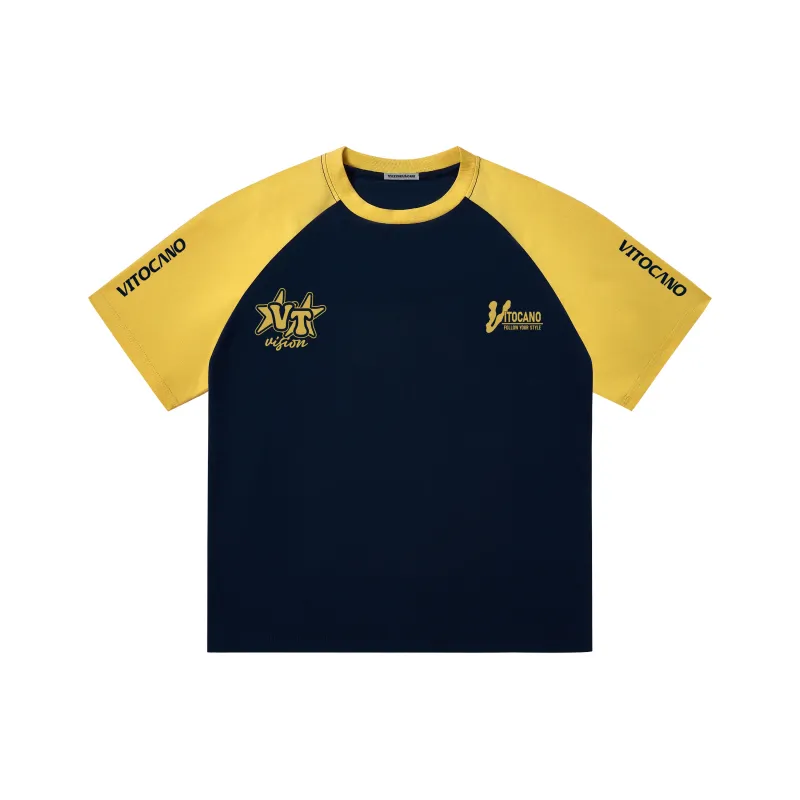 Vitocano T-Shirt Unisex White & Navy Blue-6