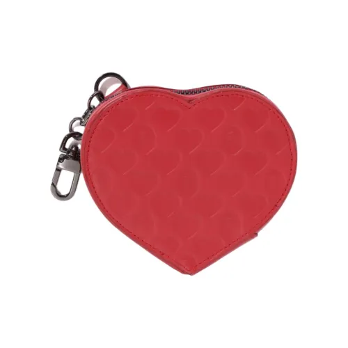 A BATHING APE Cow Leather Clutch Women's Red/Black