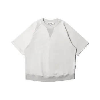 UPXIW T Shirts Men Light Gray