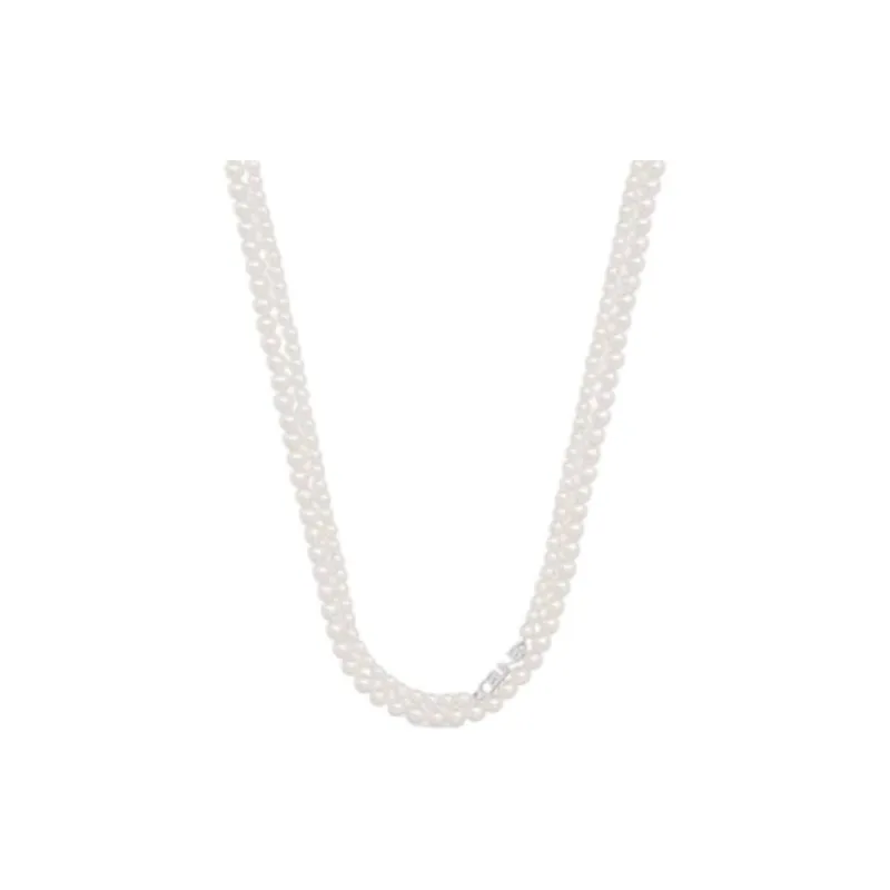 CELINE Glass, Pearl, Brass Necklaces Men's White-0