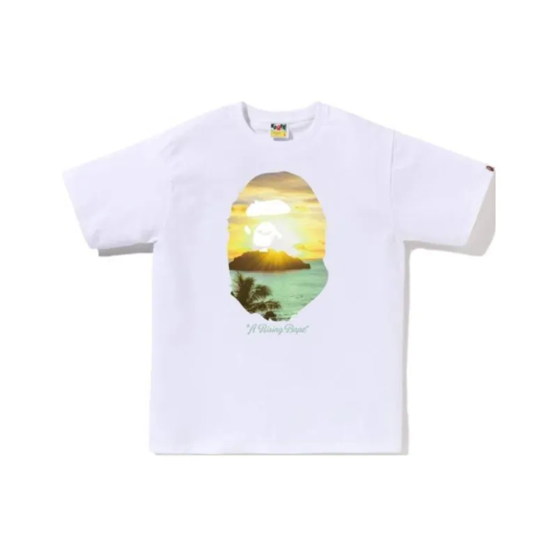 A BATHING APE Logo print Cotton T shirt-2