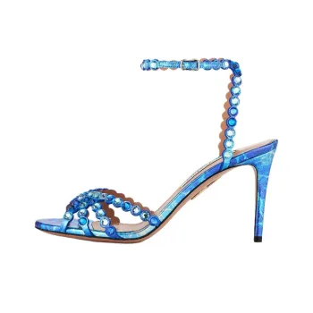 AQUAZZURA Tequila Strap Sandals 8.5cm Women's Blue