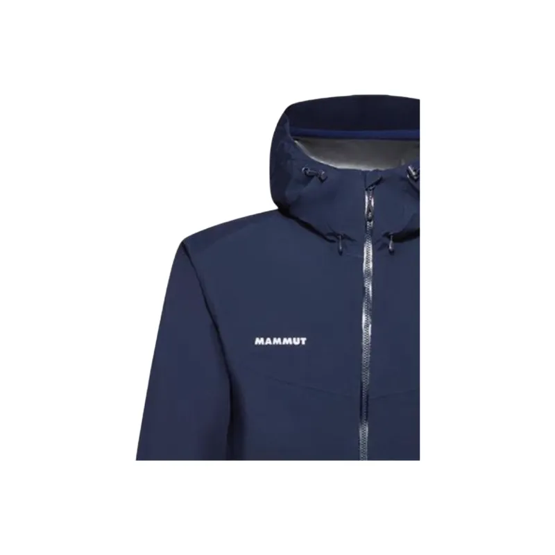 MAMMUT Outdoor Hiking Waterproof And Windproof Windbreaker Jacket Men's Blue-2
