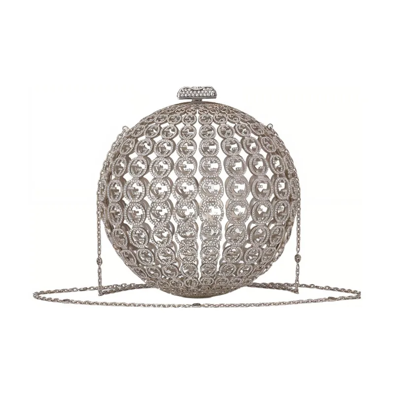 GUCCI Crystal Shoulder Bag Crossbody Bag Clutches Women's Silver-0