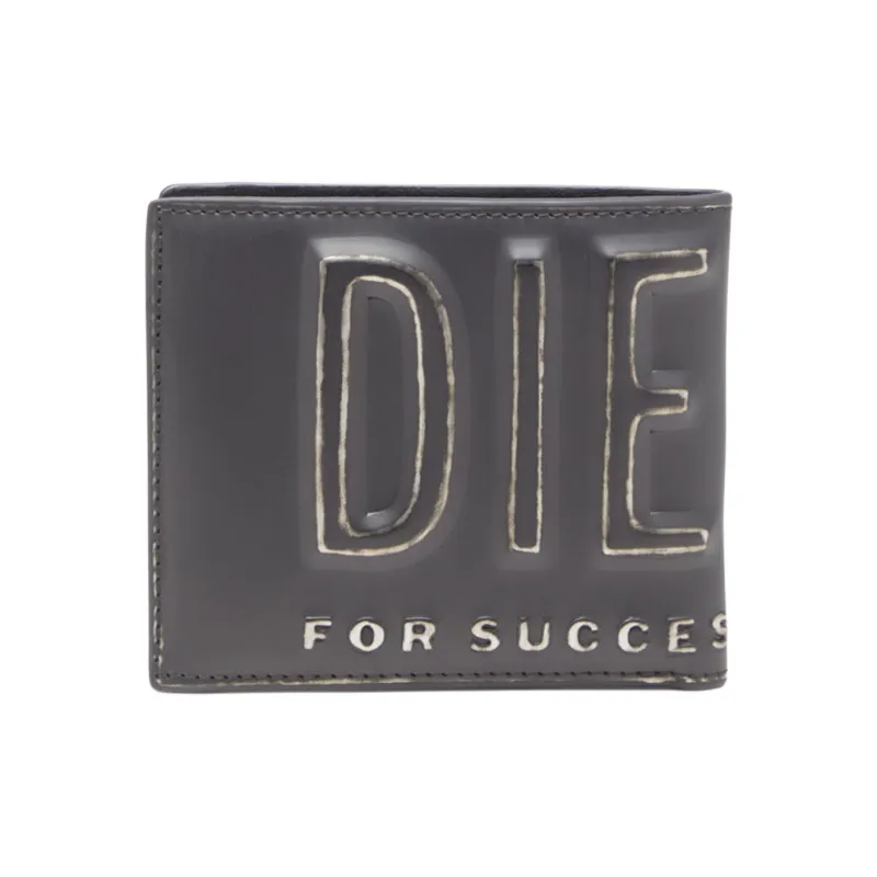 DIESEL Double Layer Polyurethane Wallet Men's Black-1