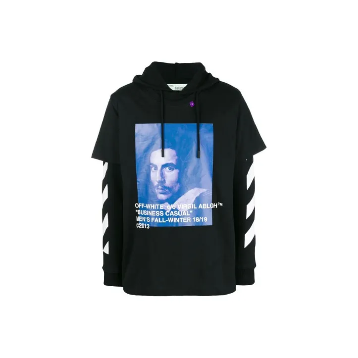 OFF WHITE Diag Bernini L/S Tee Hoodie-0