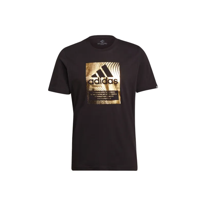 Adidas T-Shirt Men's Black/Gold-0