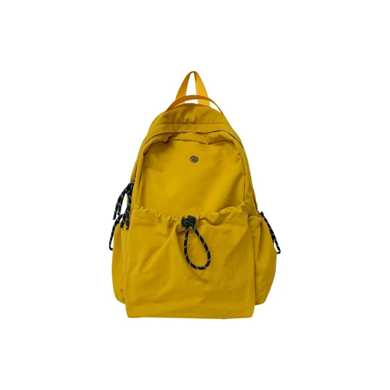 Deli Bear Nylon Backpack Large Size Unisex Black/Yellow/Gray/Orange/Ecru-5