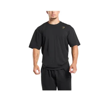 GYMSHARK T Shirt Men's Black/Yellow