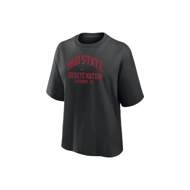 Nike Ohio State Nike Women's College Boxy T-Shirt In Black-0