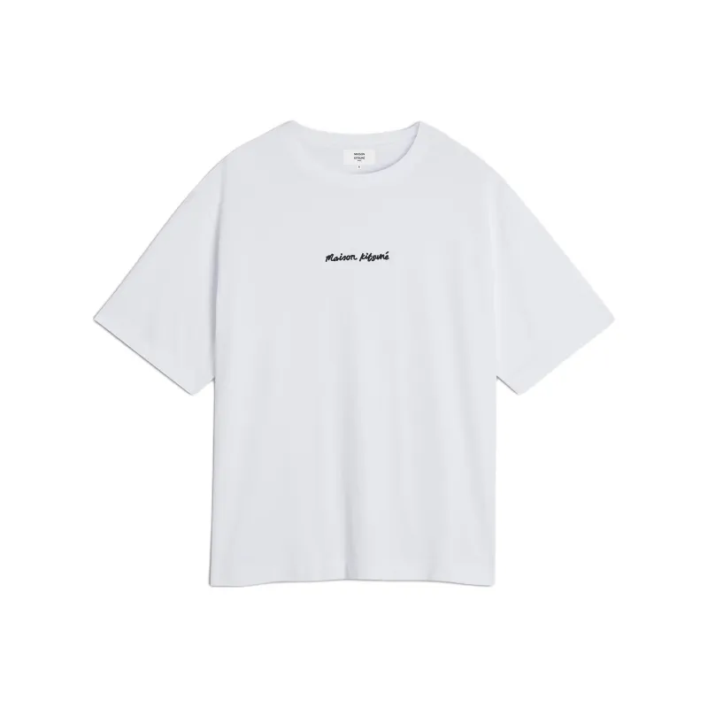 Maison Kitsune Line Handwriting Oversized T Shirt-0