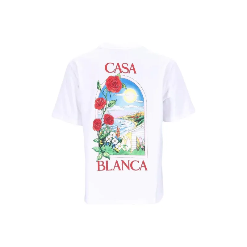 CASABLANCA La Days Printed T Shirt 'White'-1
