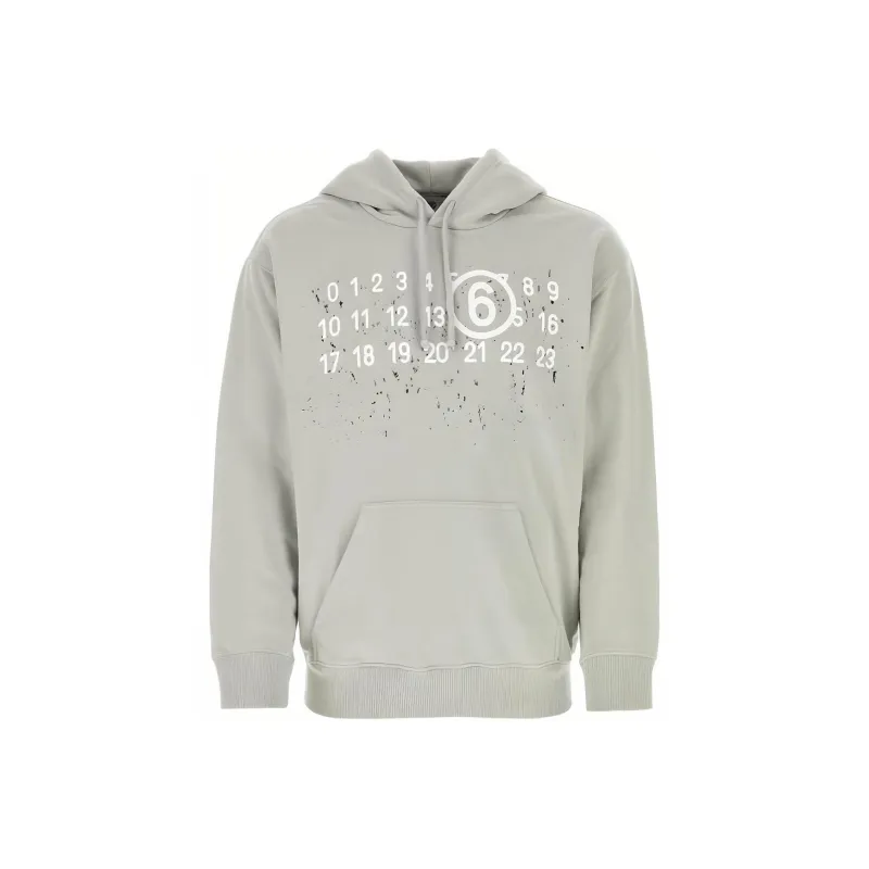 MM6 Maison Margiela Logo Printed Drawstring Hoodie-0