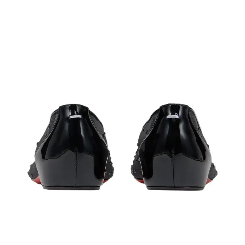 Christian Louboutin x Maison Margiela Marlougiela Strass Casual Single Shoes Women's Black-4