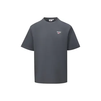 Reebok T Shirt Unisex Charcoal Black