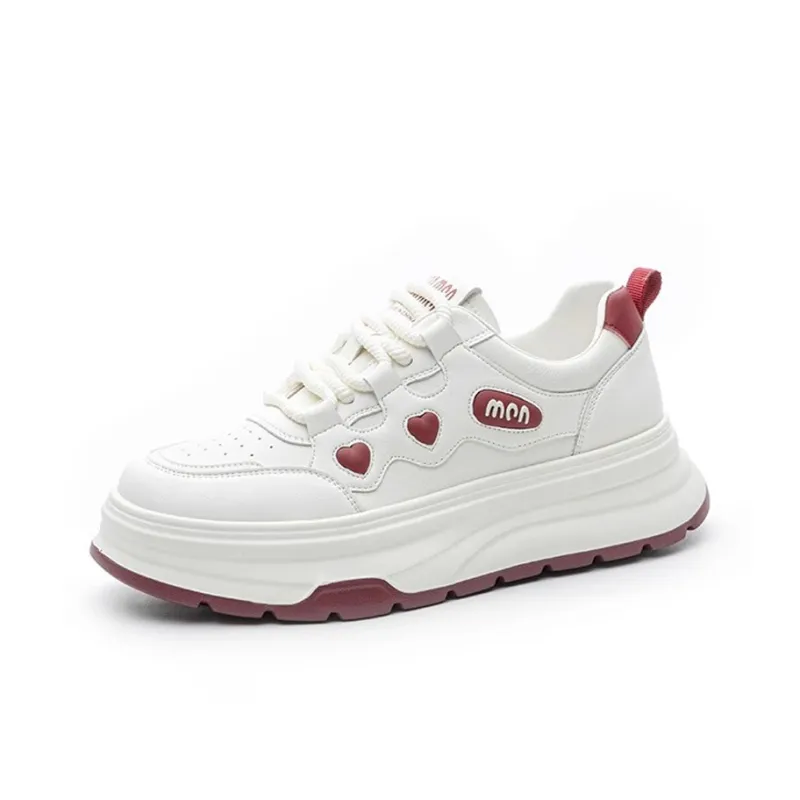 Ruomini Slip Resistant Cushioning Lightweight Height Increasing Low Top Skateboard Shoes Women's-0