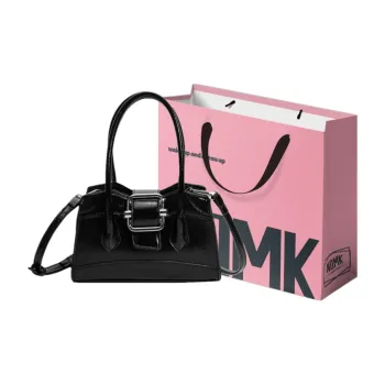 NOMK PU Small Square Bag Shoulder Bag Crossbody Bag Handbag Women's Black/Pink/White