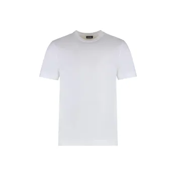 Ermenegildo Zegna Logo Embroidered Crewneck T Shirt