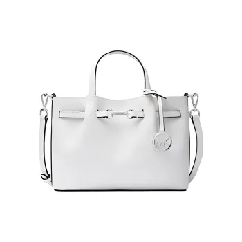 MICHAEL KORS Cow Split Leather Shoulder Bag Crossbody Bag Handbag Small Size Women's White