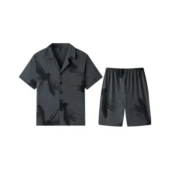 Gongdie Pajama Set Men's Dark Gray