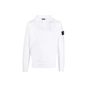 STONE ISLAND Hoodie In Organic Cotton Fleece