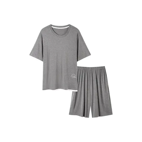 Lan Miao Pajama Set Men's Dark Gray